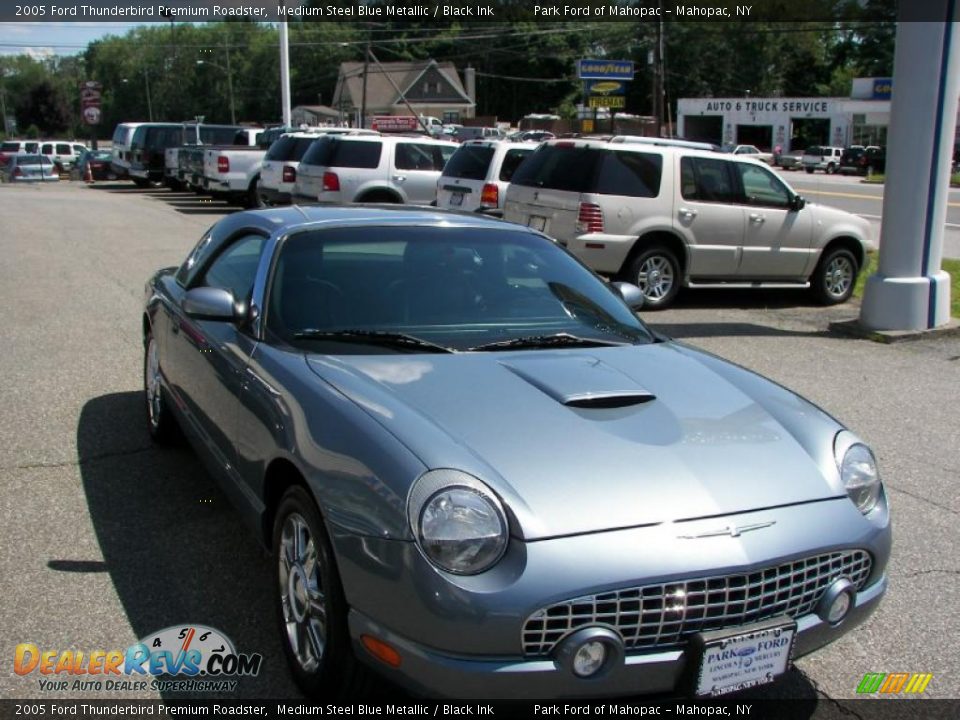 2005 Ford Thunderbird Premium Roadster Medium Steel Blue Metallic / Black Ink Photo #8