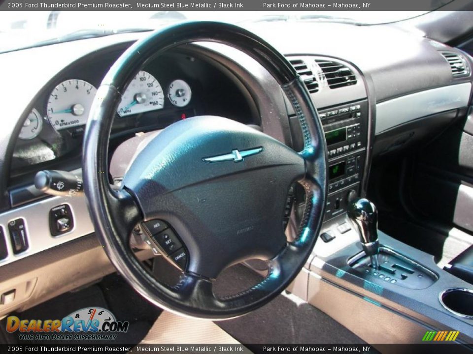 2005 Ford Thunderbird Premium Roadster Medium Steel Blue Metallic / Black Ink Photo #13