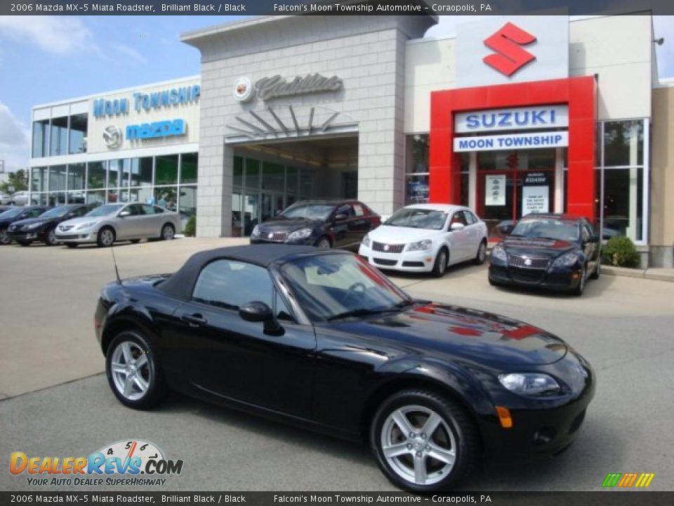 2006 Mazda MX-5 Miata Roadster Brilliant Black / Black Photo #1