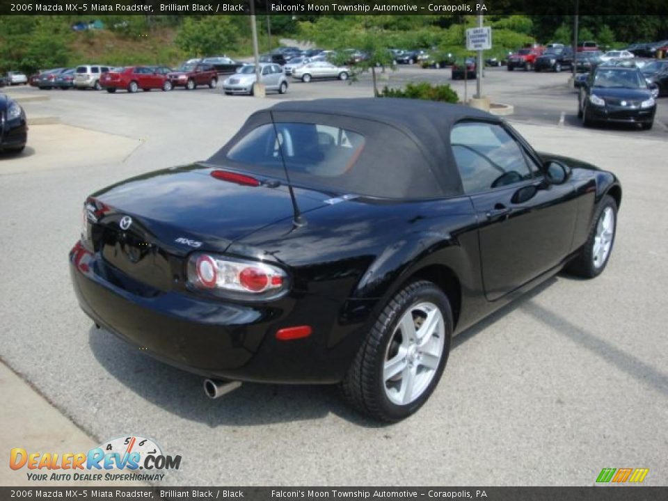 2006 Mazda MX-5 Miata Roadster Brilliant Black / Black Photo #2