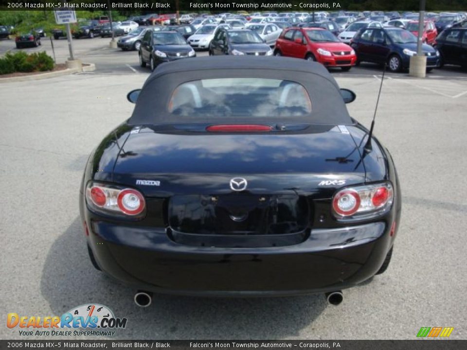 2006 Mazda MX-5 Miata Roadster Brilliant Black / Black Photo #3