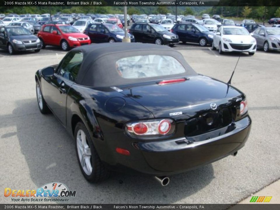 2006 Mazda MX-5 Miata Roadster Brilliant Black / Black Photo #4