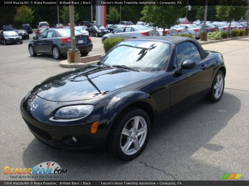 2006 Mazda MX-5 Miata Roadster Brilliant Black / Black Photo #5
