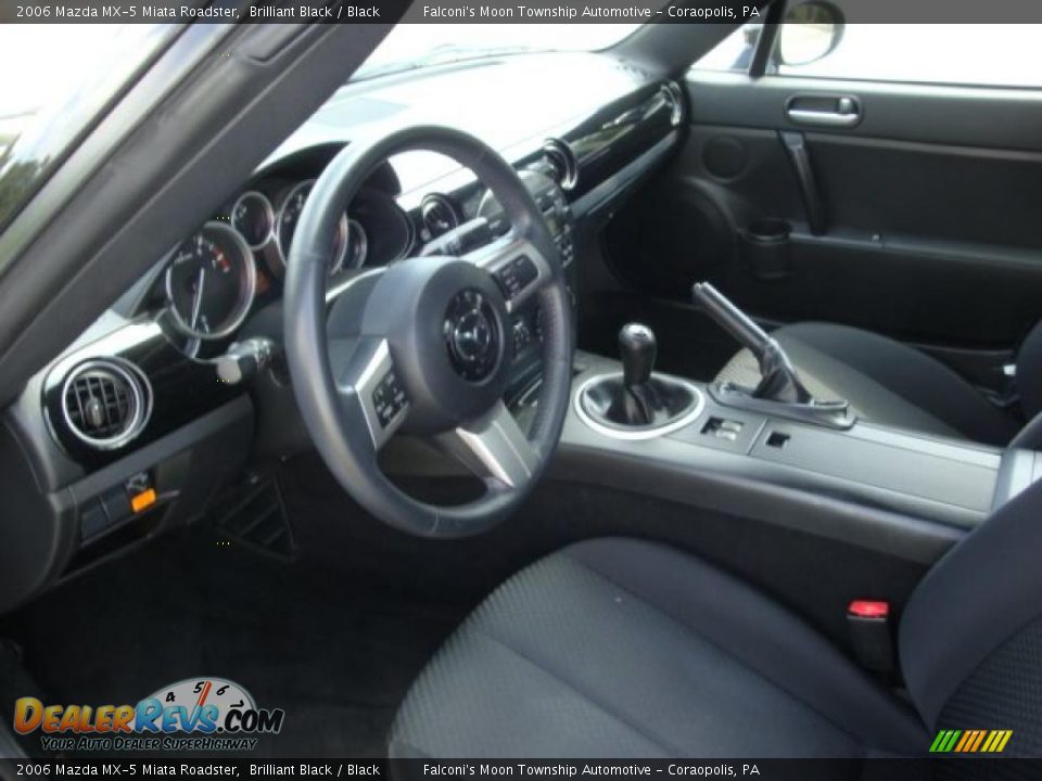 2006 Mazda MX-5 Miata Roadster Brilliant Black / Black Photo #12