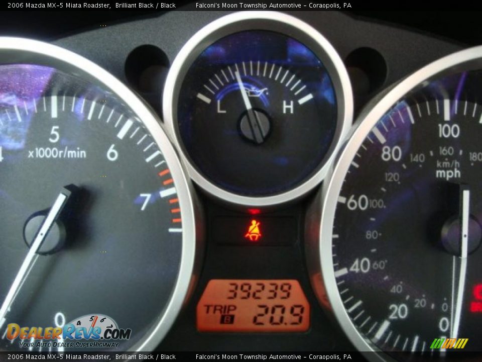 2006 Mazda MX-5 Miata Roadster Brilliant Black / Black Photo #15