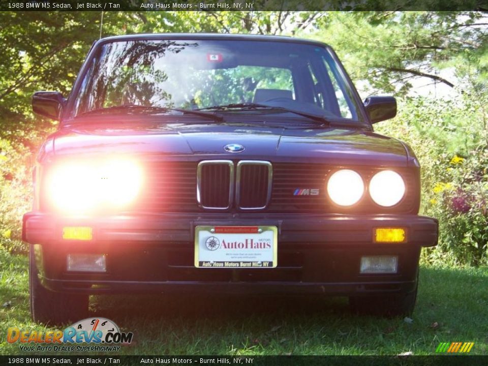 1988 BMW M5 Sedan Jet Black / Tan Photo #2