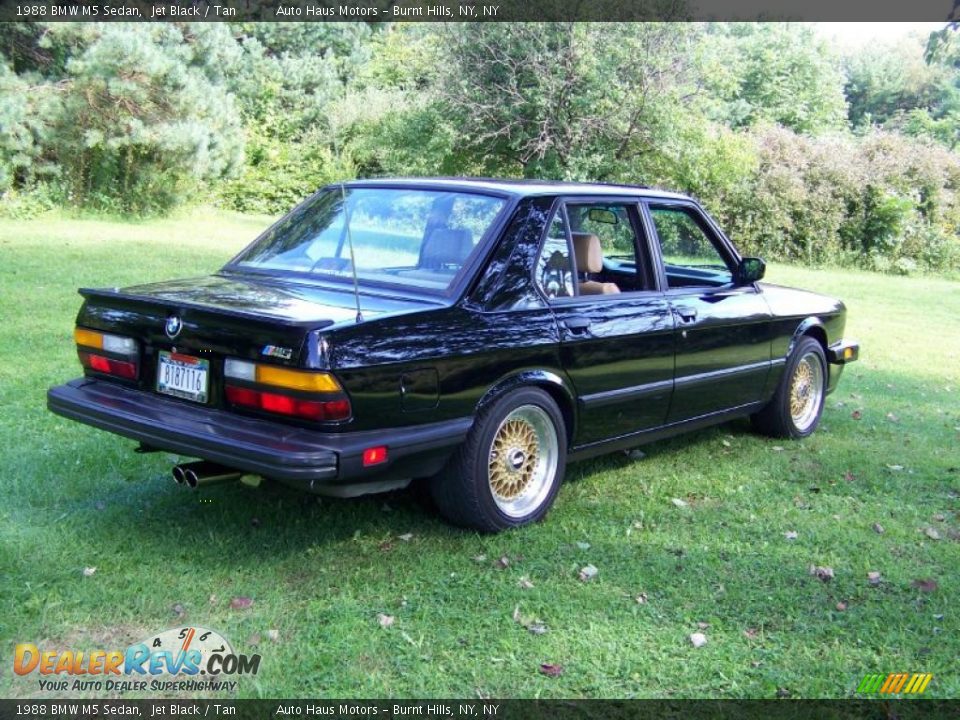 1988 BMW M5 Sedan Jet Black / Tan Photo #5