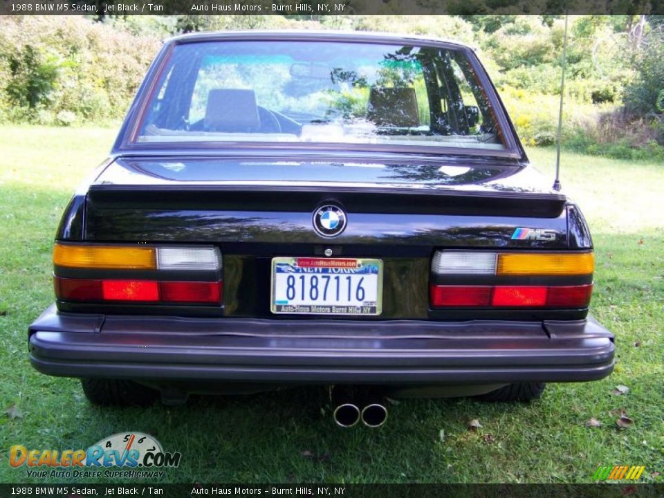 1988 BMW M5 Sedan Jet Black / Tan Photo #6