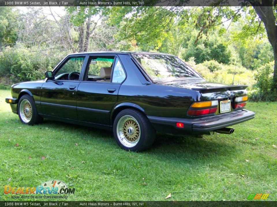 1988 BMW M5 Sedan Jet Black / Tan Photo #7