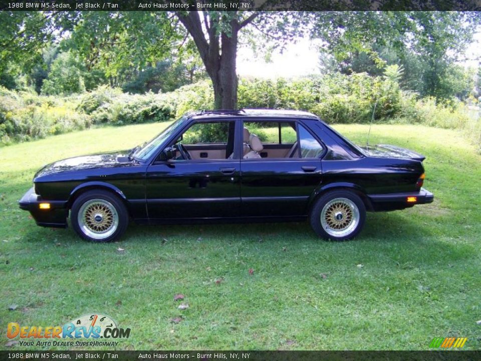 1988 BMW M5 Sedan Jet Black / Tan Photo #8