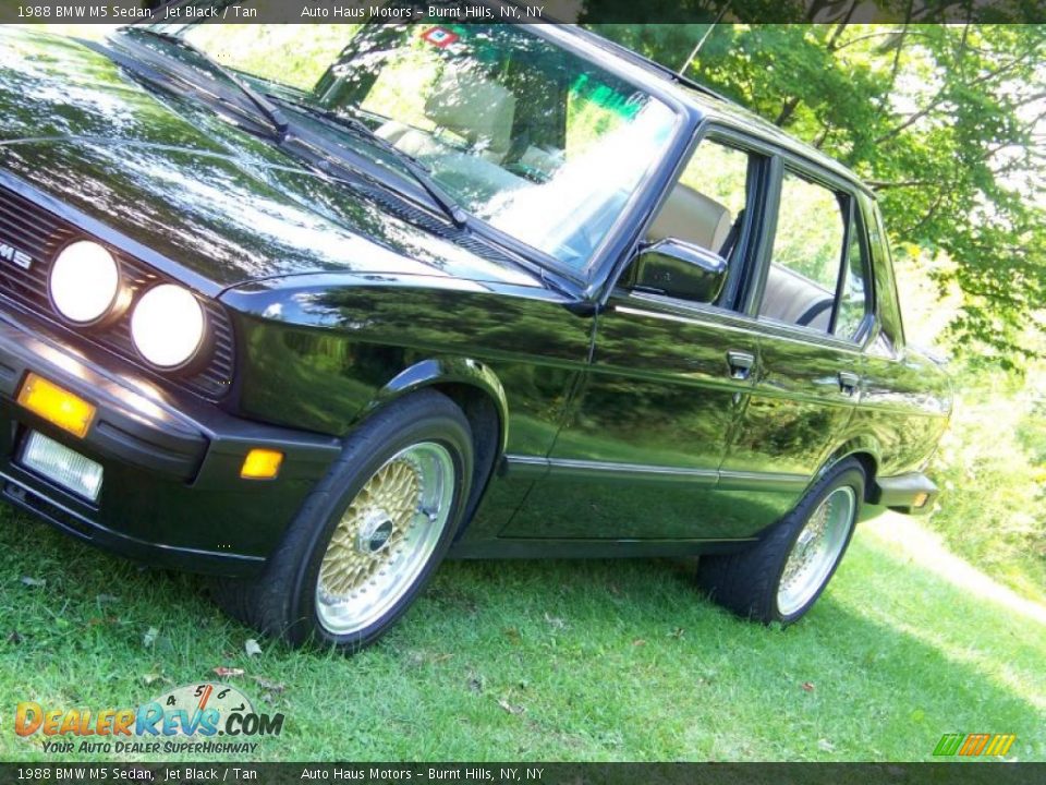 1988 BMW M5 Sedan Jet Black / Tan Photo #10
