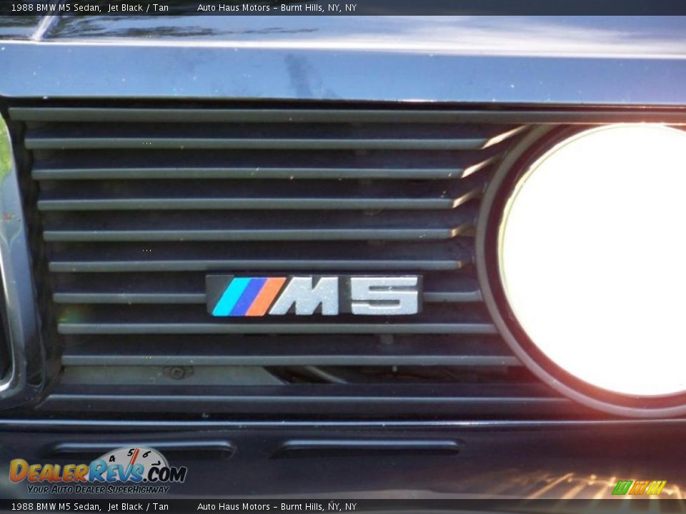 1988 BMW M5 Sedan Jet Black / Tan Photo #11