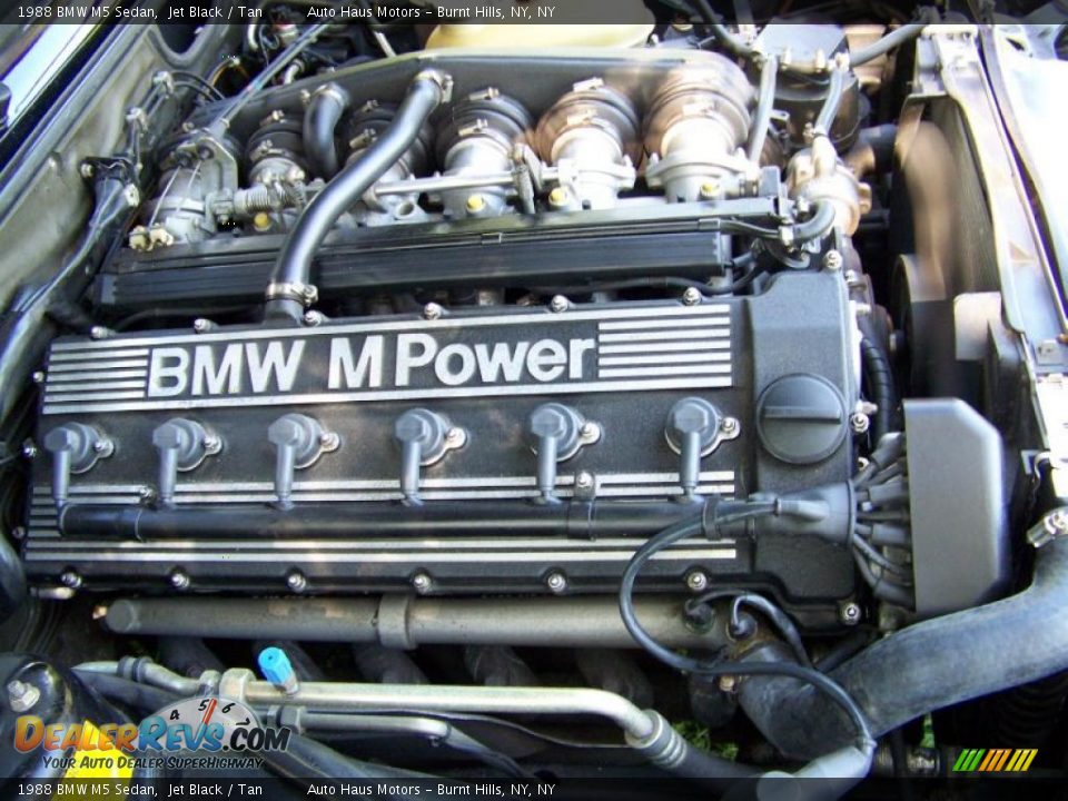 1988 BMW M5 Sedan Jet Black / Tan Photo #16