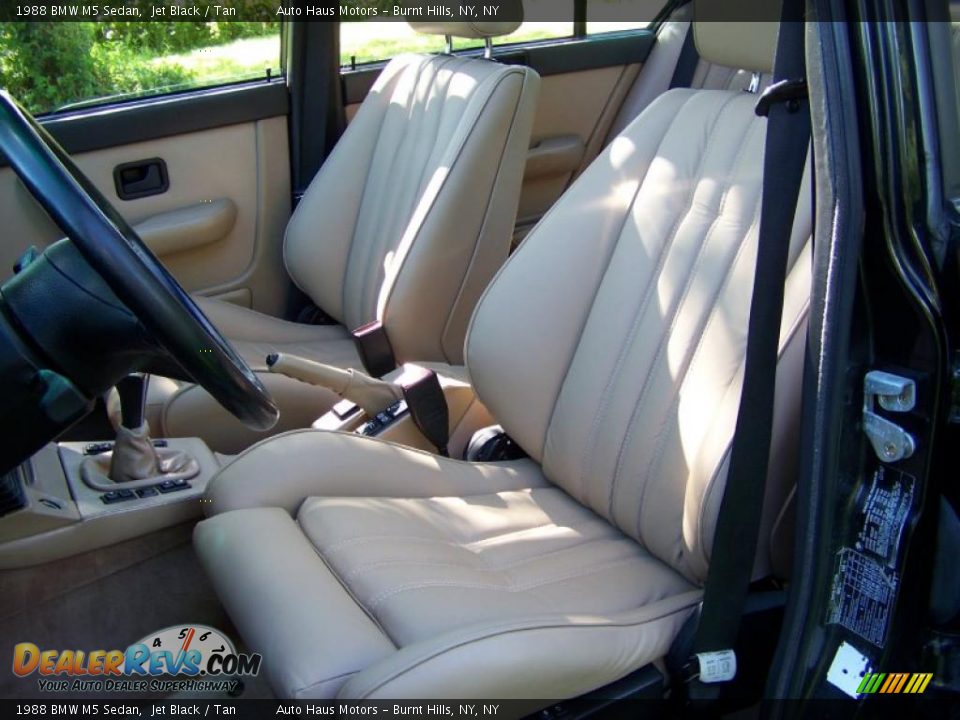 1988 BMW M5 Sedan Jet Black / Tan Photo #20