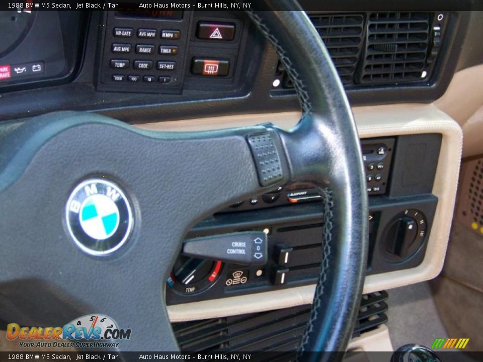 1988 BMW M5 Sedan Jet Black / Tan Photo #21