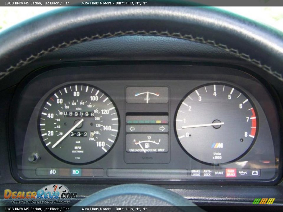 1988 BMW M5 Sedan Jet Black / Tan Photo #22