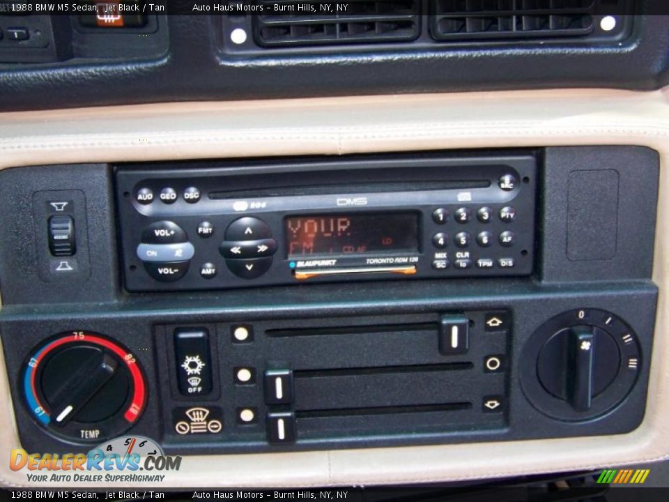 1988 BMW M5 Sedan Jet Black / Tan Photo #24