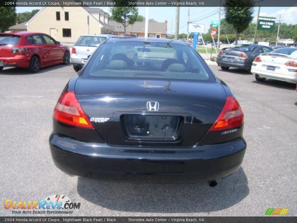 2004 Honda Accord LX Coupe Nighthawk Black Pearl / Black Photo #4