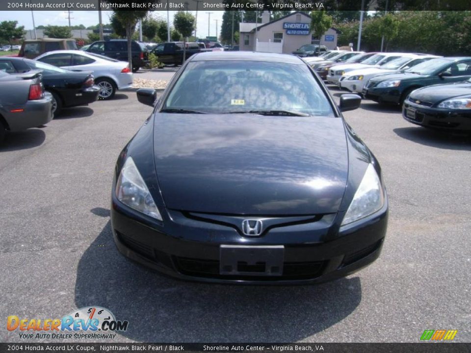 2004 Honda Accord LX Coupe Nighthawk Black Pearl / Black Photo #8