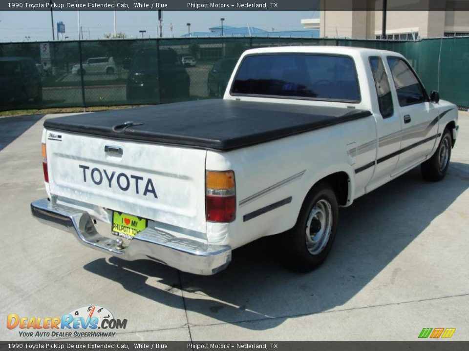 1990 Toyota Pickup Deluxe Extended Cab White / Blue Photo #3