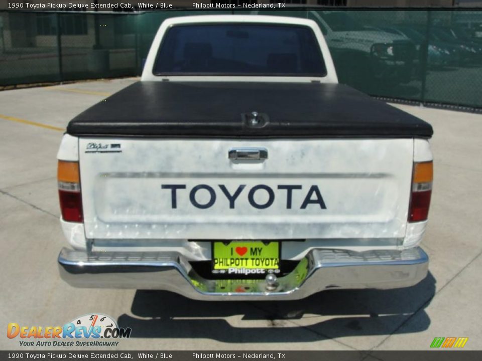 1990 Toyota Pickup Deluxe Extended Cab White / Blue Photo #4