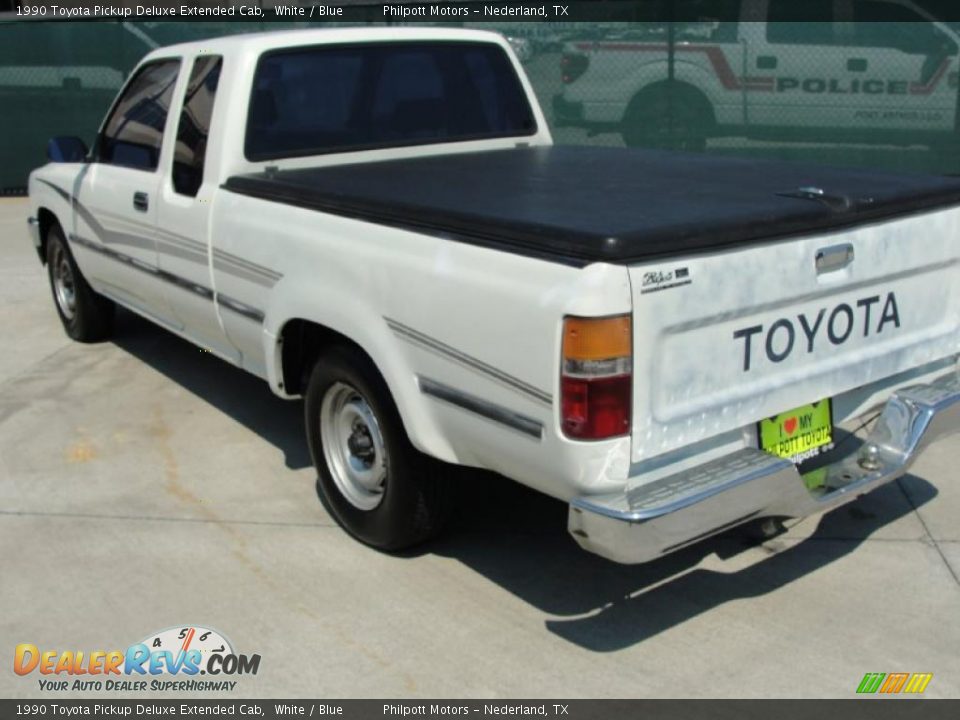 1990 Toyota Pickup Deluxe Extended Cab White / Blue Photo #5