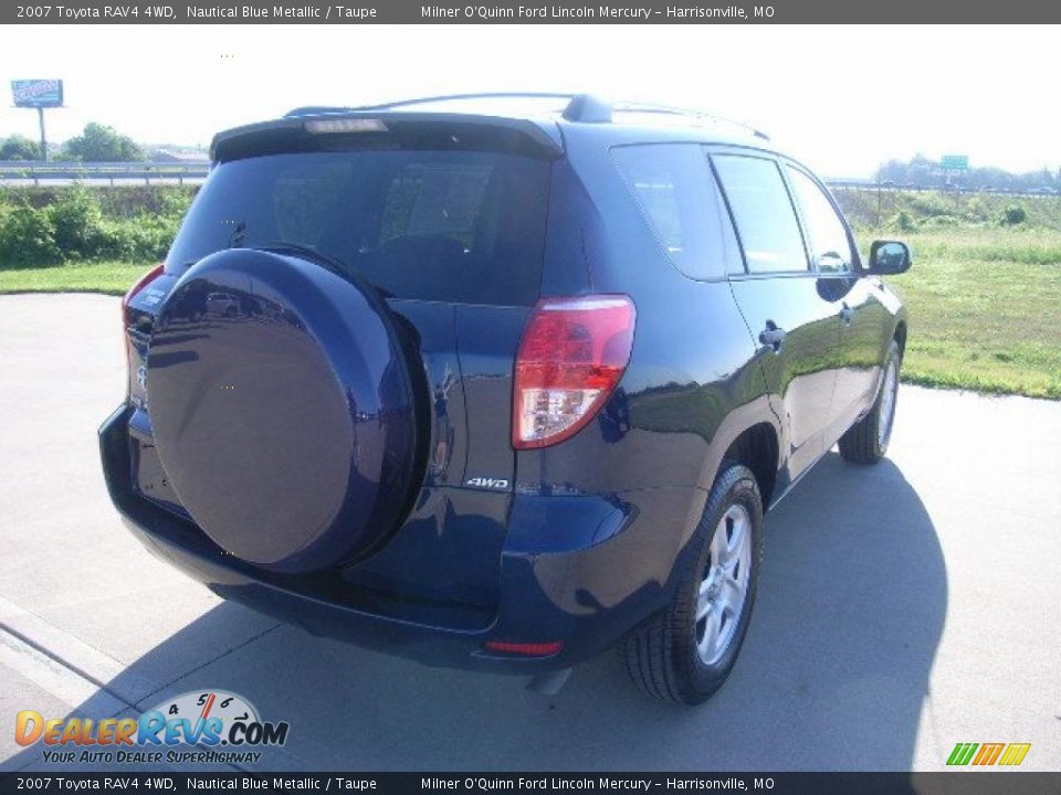 2007 Toyota RAV4 4WD Nautical Blue Metallic / Taupe Photo #5