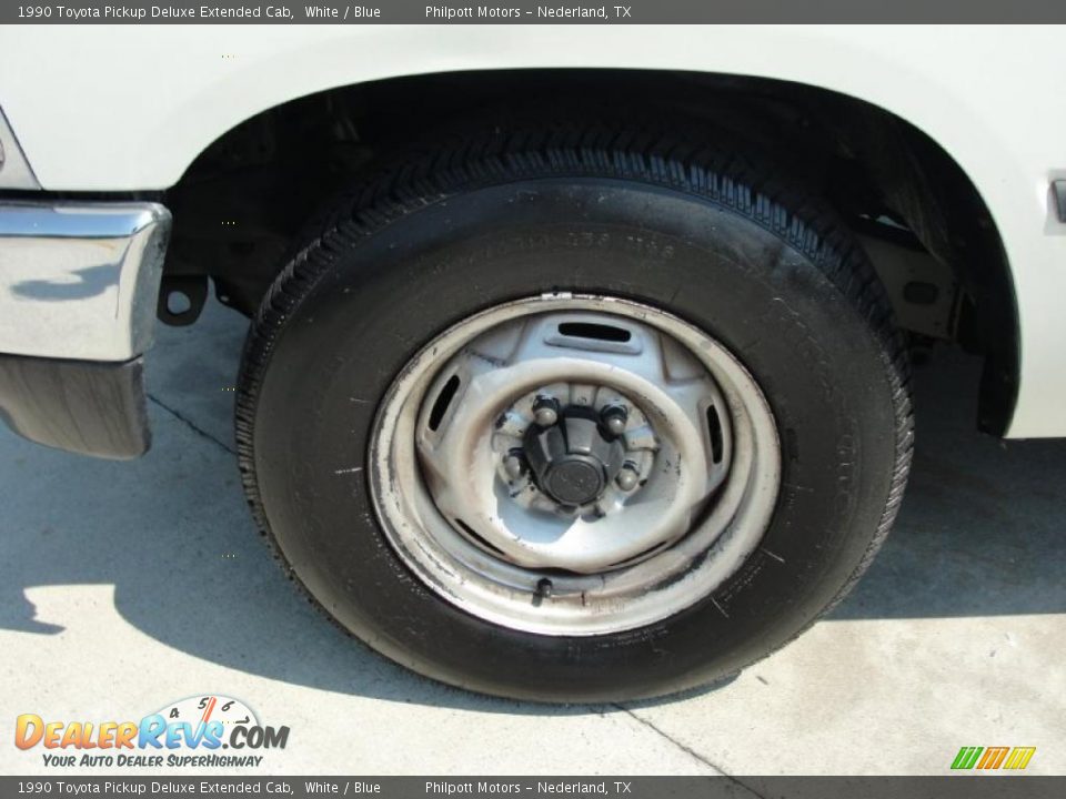 1990 Toyota Pickup Deluxe Extended Cab White / Blue Photo #11