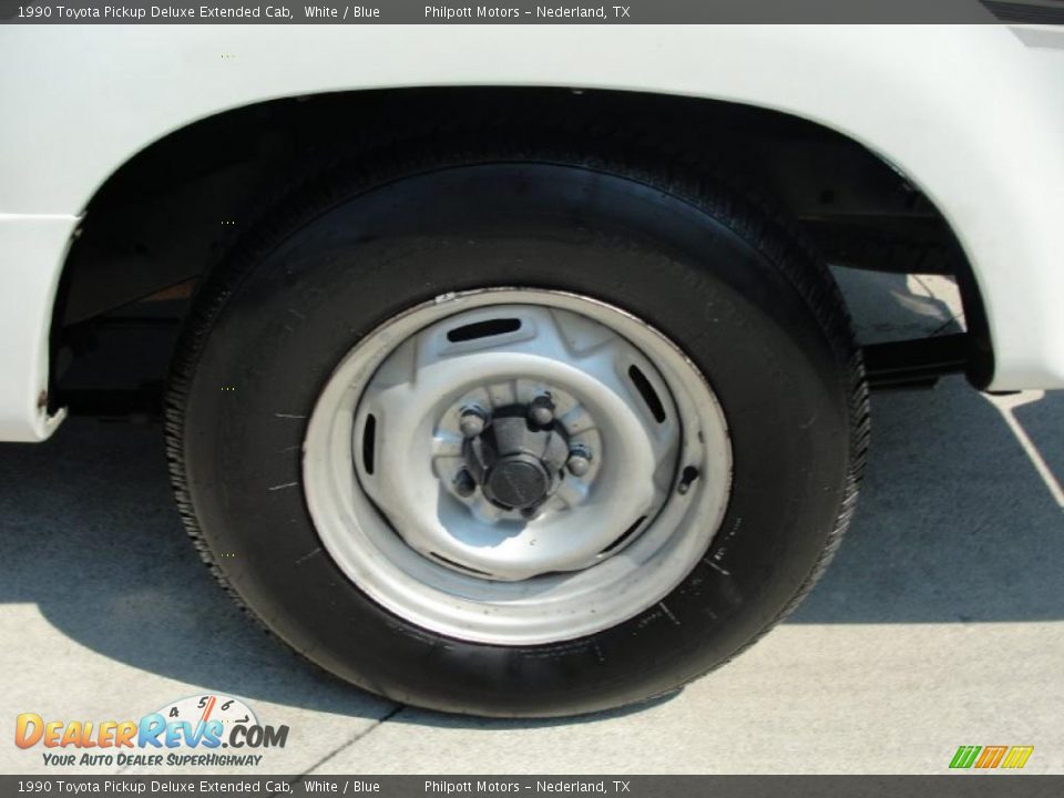 1990 Toyota Pickup Deluxe Extended Cab White / Blue Photo #12