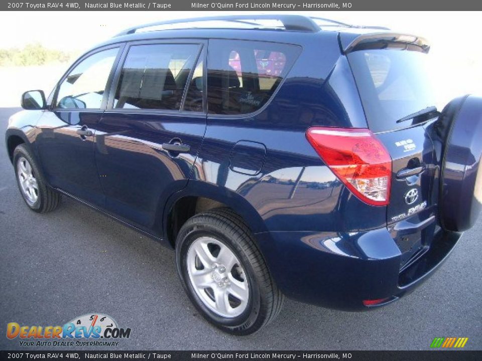 2007 Toyota RAV4 4WD Nautical Blue Metallic / Taupe Photo #12