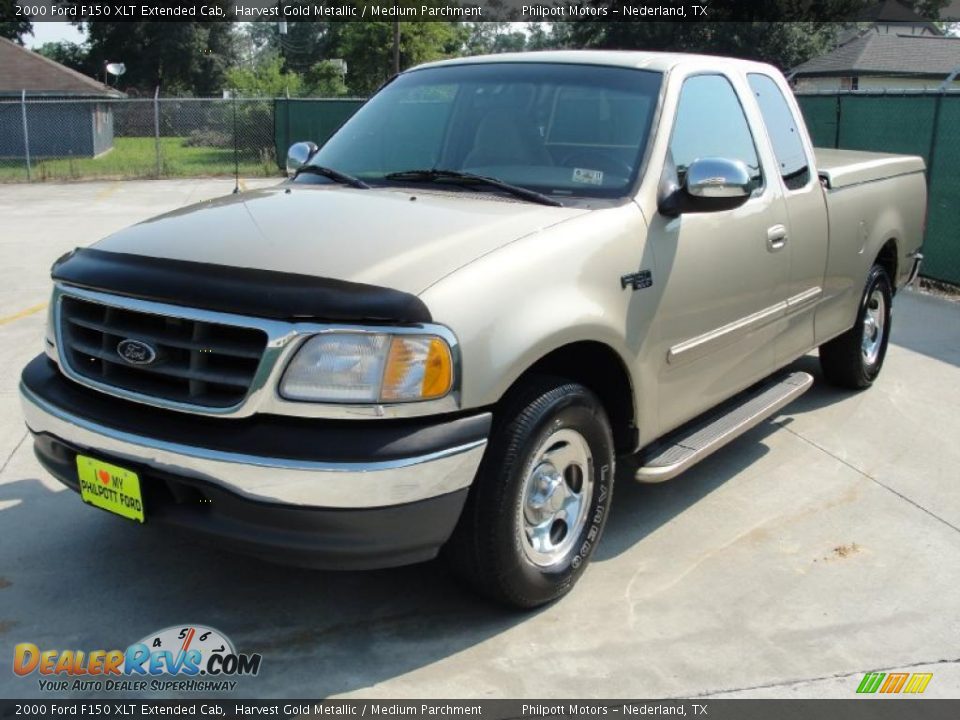 2000 Ford F150 XLT Extended Cab Harvest Gold Metallic / Medium Parchment Photo #7