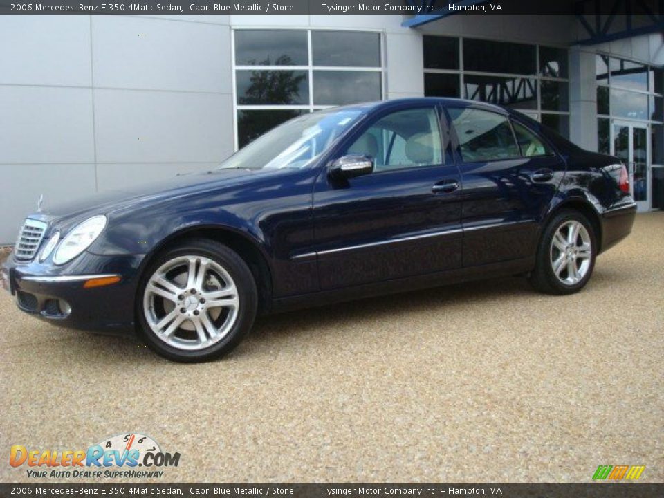 2006 Mercedes-Benz E 350 4Matic Sedan Capri Blue Metallic / Stone Photo #2