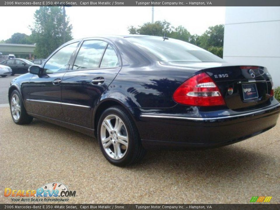 2006 Mercedes-Benz E 350 4Matic Sedan Capri Blue Metallic / Stone Photo #4