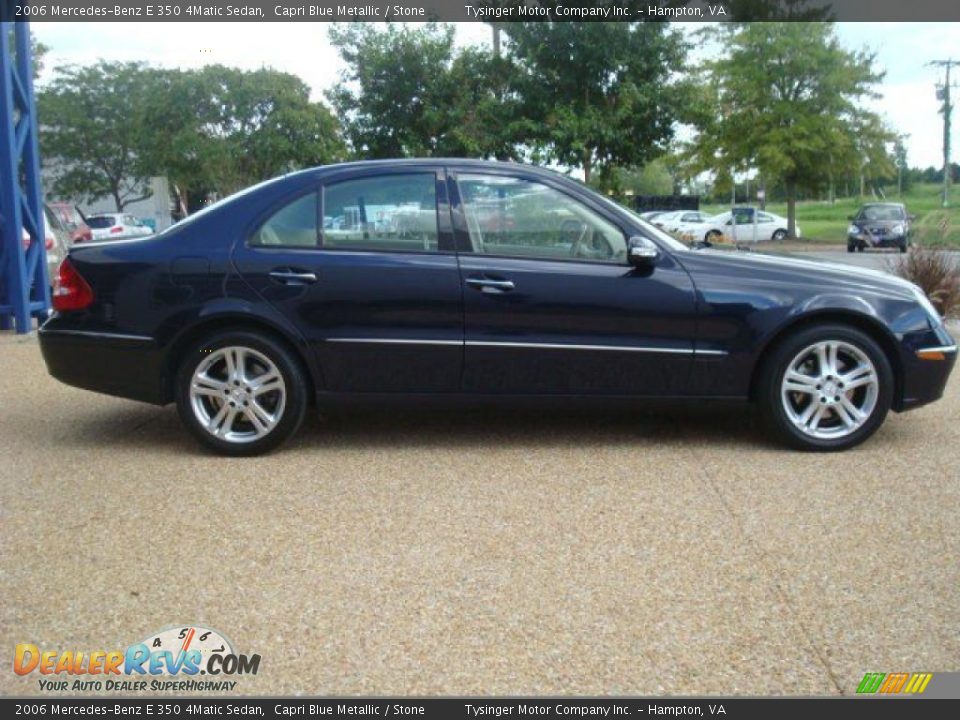 2006 Mercedes-Benz E 350 4Matic Sedan Capri Blue Metallic / Stone Photo #6