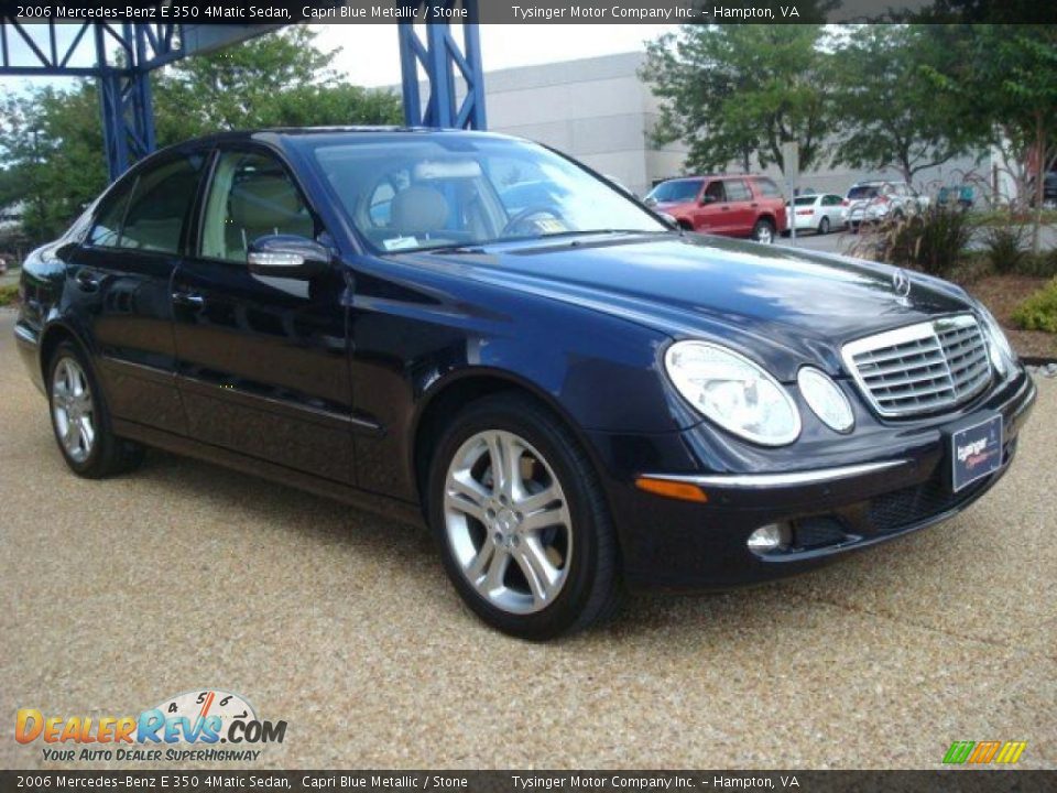 2006 Mercedes-Benz E 350 4Matic Sedan Capri Blue Metallic / Stone Photo #7