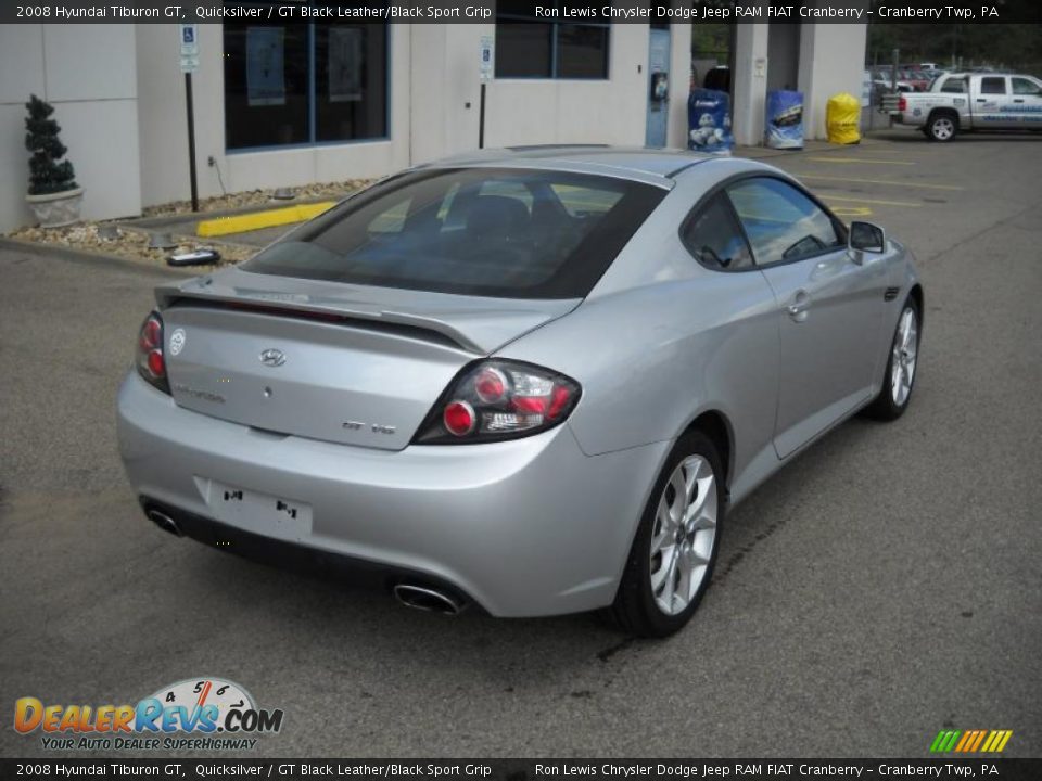 2008 Hyundai Tiburon GT Quicksilver / GT Black Leather/Black Sport Grip Photo #2