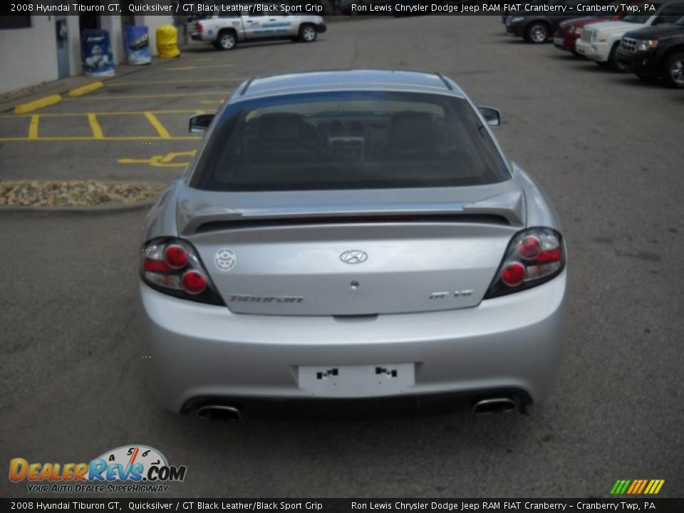 2008 Hyundai Tiburon GT Quicksilver / GT Black Leather/Black Sport Grip Photo #3