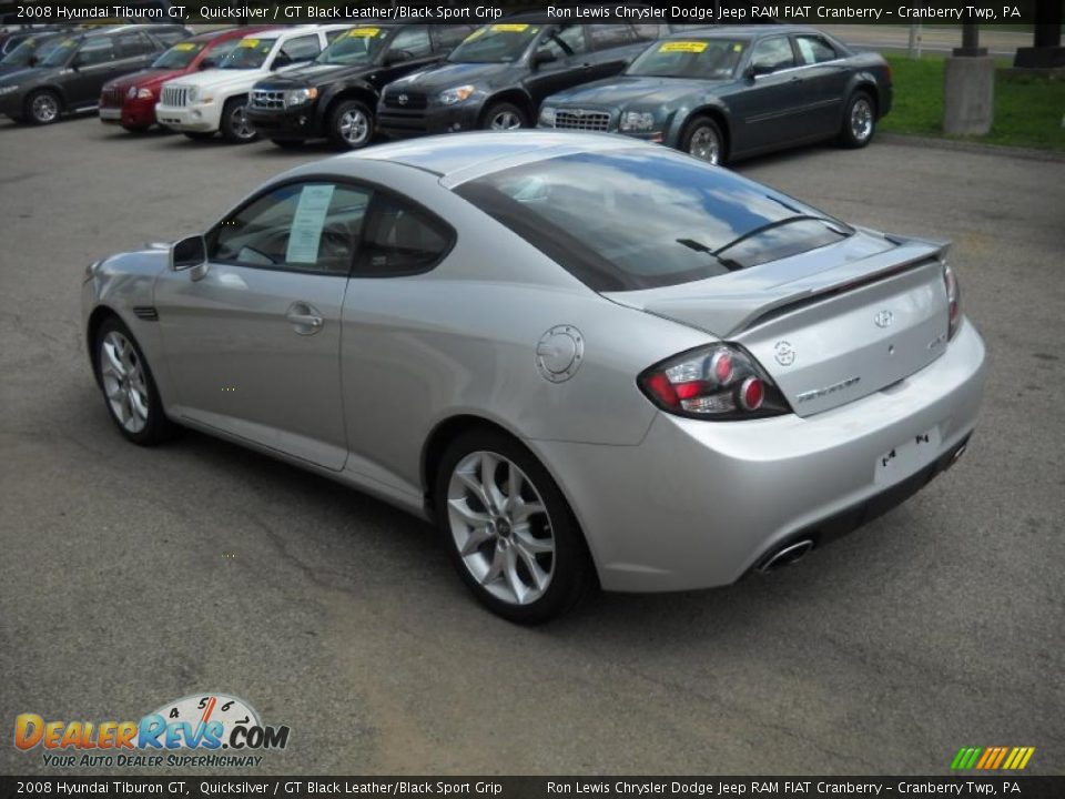 2008 Hyundai Tiburon GT Quicksilver / GT Black Leather/Black Sport Grip Photo #4