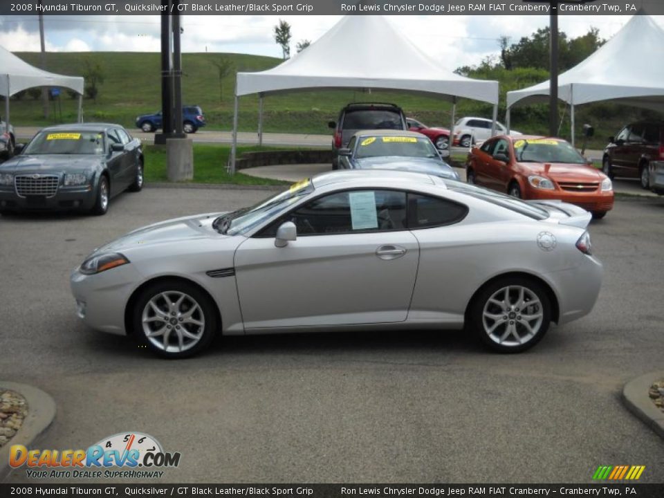 2008 Hyundai Tiburon GT Quicksilver / GT Black Leather/Black Sport Grip Photo #5
