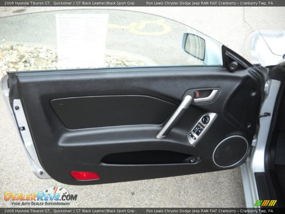 2008 Hyundai Tiburon GT Quicksilver / GT Black Leather/Black Sport Grip Photo #6
