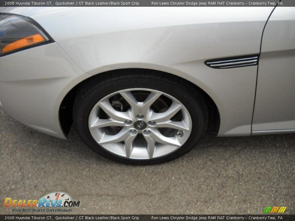 2008 Hyundai Tiburon GT Quicksilver / GT Black Leather/Black Sport Grip Photo #14