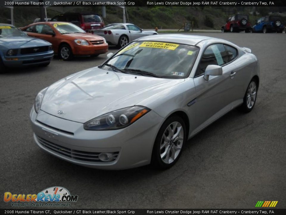 2008 Hyundai Tiburon GT Quicksilver / GT Black Leather/Black Sport Grip Photo #15