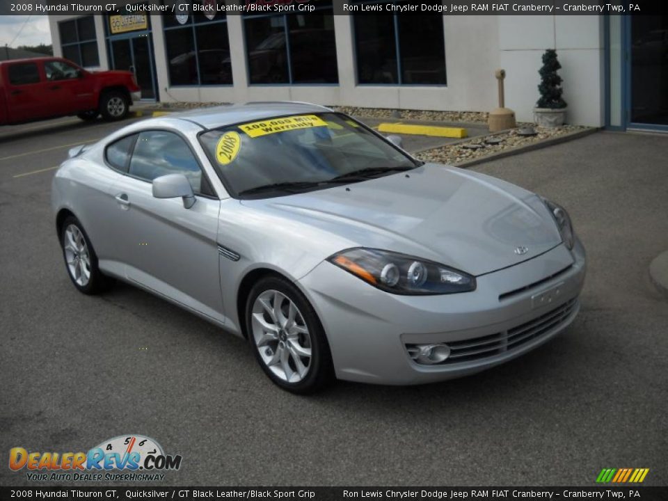 2008 Hyundai Tiburon GT Quicksilver / GT Black Leather/Black Sport Grip Photo #17