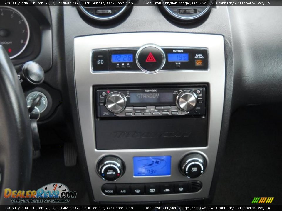 2008 Hyundai Tiburon GT Quicksilver / GT Black Leather/Black Sport Grip Photo #22