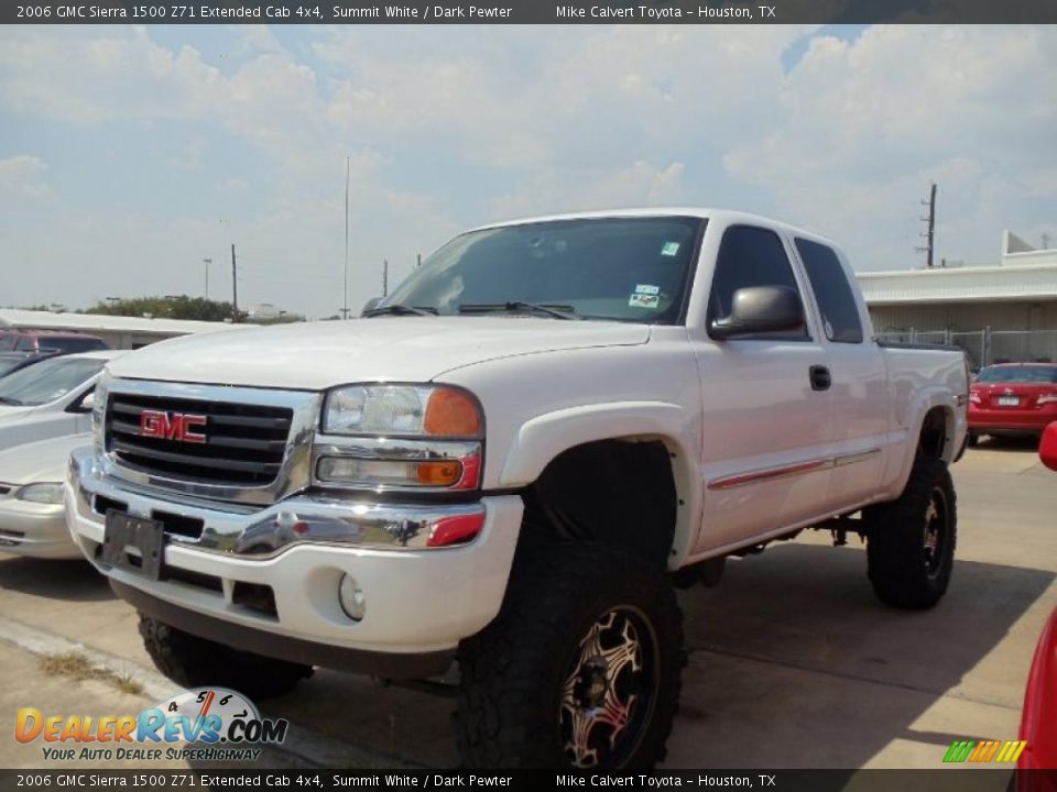 2006 GMC Sierra 1500 Z71 Extended Cab 4x4 Summit White / Dark Pewter Photo #1