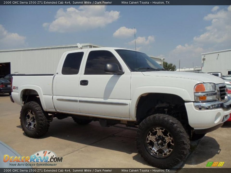 2006 GMC Sierra 1500 Z71 Extended Cab 4x4 Summit White / Dark Pewter Photo #3