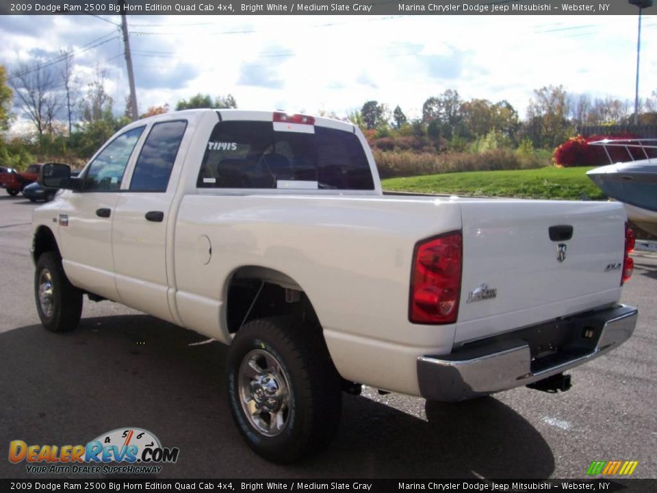 2009 Dodge Ram 2500 Big Horn Edition Quad Cab 4x4 Bright White / Medium Slate Gray Photo #3