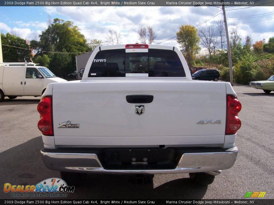 2009 Dodge Ram 2500 Big Horn Edition Quad Cab 4x4 Bright White / Medium Slate Gray Photo #4