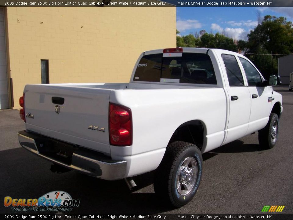 2009 Dodge Ram 2500 Big Horn Edition Quad Cab 4x4 Bright White / Medium Slate Gray Photo #5