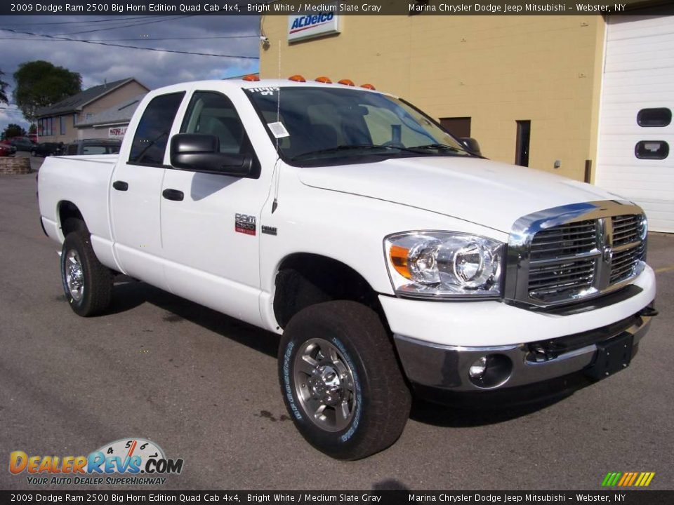 2009 Dodge Ram 2500 Big Horn Edition Quad Cab 4x4 Bright White / Medium Slate Gray Photo #7